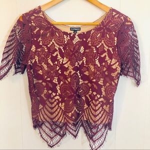 Express Lace Top with Nude Underlay